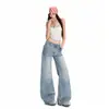 Novedad Estilo Retro Americano Azul Claro con Remaches Otoño 2026 Nuevos Jeans Versátiles para Mujer por Yichun