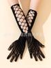 Luvas de Malha da Moda Europeia e Americana Transfronteiriça, Luvas de Malha Escura com Estampa de Zebra, Luvas para Cosplay de Halloween