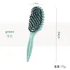Peine de Estilo Rizos Rebotantes Transfronterizo, Peine para el Cabello con Recorte de Cerdas de Cerdo, Peine Masajeador, Cola Puntiaguda en Forma de S, Peine Grande para Cabello Rizado de Onda