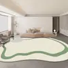 Alfombra de Sala de Estar Estilo Ins Espesada Imitación Cachemira Alfombrilla de Piso Doméstica de Alta Calidad Resistente a Manchas Alfombrilla Especial para Pies de Mesa de Café