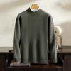 Suéter de cachemira 2024 para hombre de cuello medio alto 100 cachemira pura otoño e invierno nuevo tejido de punto doble grueso suéter base