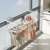 Tendedero de ropa para balcón, tendedero de ropa para ventana de edificio alto, estante para ventana, tendedero de zapatos retráctil para uso doméstico