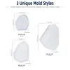 Molde de Silicona Espejo de Epoxy de Cristal DIY Juego de Bandejas de Resina Epoxi Bandeja de Joyería de Lujo Molde de Yeso