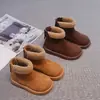 Botas de nieve para niños, nueva colección de invierno 2026, botines cortos para niñas, botas elegantes de color liso para niños mayores, botas estilo Martin para niños, botas de algodón, de moda
