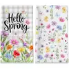 Paños de Cocina de Primavera y Verano, Paños de Cocina Florales de Tulipán, Microfibra, Venta Directa del Fabricante, Paños de Cocina Transfronterizos