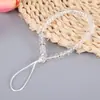 Lanyard Creativo Nuevo para Teléfono Pulsera Corta de Cristal Adorno Colgante Cuerda Transparente para Mano Simple Exquisito Encanto para Bolsa
