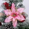Nuevas Flores Navideñas de Doble Capa Nuevo Estilo Tridimensional Flor Rosa Dorada Adornos para Decoración de Árbol de Navidad Decoraciones Navideñas Festival de Primavera