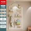 Estante para hilos de máquina de coser de panel perforado, estante de pared para almacenamiento de bolas de hilo, organizador de carretes de hilo con forma de pagoda, estante para herramientas