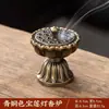 Set para Principiantes de Herramientas de Incienso de Latón, Herramientas para Sello de Incienso, Prensa para Ceniza de Incienso, Sello de Incienso, Cuchara para Incienso, Pala para Incienso, Almacenamiento para Sello de Incienso