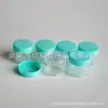 Frasco de crema verde de 20g, frasco de crema facial, frasco de boca ancha, recipiente para polvo cosmético de 20ml, caja cosmética redonda, recipiente para polvo de glitter, caja de accesorios