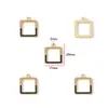 Pingente de Diamante com Gotejamento de Óleo em Moldura Geométrica Acessórios de Joias DIY com Cola Pingente de Chaveiro Brincos Colar W569