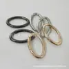 Anillo de resorte rectangular semiovalado en pulgadas, forma de huevo, aleación de zinc, anillo abierto, herrajes para equipaje, anillo de resorte