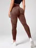 Transfronterizo nuevo venta caliente hueco sin costuras pantalones de yoga ropa Cintura alta Levanta glúteo de durazno pantalones de fitness para mujer lavados esmerilados ajustados