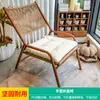 Cadeira de Praia Dobrável Mojia para Exterior Mesa e Cadeira de Varanda Conjunto de Três Peças Cadeira de Rattan para Lazer Cadeira de Sesta Cama Reclinável Cadeira de Descanso Preguiçoso para Pátio