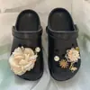 Charms para Sapato Croc Dopamina Champagne Âmbar Flores Fofos Acessórios 3D para Meninas Acessórios Destacáveis Compatíveis Atacado