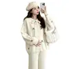 2026 Nuevo Conjunto de Dos Piezas para Maternidad Otoño/Invierno Suéter de Maternidad Versátil con Lazo + Pantalones de Maternidad