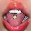 Gato piedra ojo de gato lengua uña piedra natural acero inoxidable anillo de lengua imitación Aobao adornos de lengua joyería de perforación transfronteriza Europa y Estados Unidos