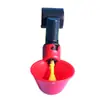 Bebedero para Codornices y Palomas Rojo Bebedero de Agua para Pollos Tipo Exportación Bebedero Automático para Pollos Fuente de Agua de Tres Vías para Pollos