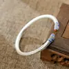Pulsera de la Marea Nacional Esmalte Rojo Sur Corazón Dorado Sutra Pulsera Abierta para el Cumpleaños de la Novia Regalo de Tanabata Día de San Valentín