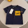 Camiseta de Manga Corta para Niños 2026 Nuevas Llegadas de Verano Niños y Niñas Camiseta de Manga Corta con Bolsillo Suéter para Bebé Camiseta Básica Venta al por Mayor