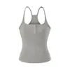 Top de tirantes estrechos sexy estilo racerback para chica, Nuevo estilo Verano 2026 con almohadillas en el pecho, Ajuste ceñido, Top tipo camisola corto