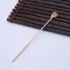Acessórios de joias DIY antigos, grampo de cabelo de botão de cobre fundido vintage, material de grampo de cabelo antigo feito à mão, grampo de cabelo de flor de ameixa