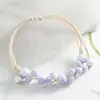 Pulsera de Cerámica Transfronteriza, Lujo Ligero, Gama Alta, Pulsera de Perlas de Porcelana Frescas Pequeñas, Pulsera Tejida Simple y Versátil, Ajustable