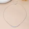 Collar de Cadena de Clavícula de Lujo Ligero Clásico Sonrisa Dopamina para Mujer, Simple y Versátil, Venta al por Mayor