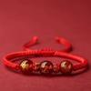 2024 Novo bracelete ágata três-em-um Ano do Dragão ano de nascimento pulseira meninos Zodíaco boi Coelho Dragão ovelha cão cobra presente