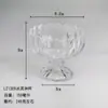 Copo Criativo Taça de Sorvete Taça de Sobremesa Flor de Lótus Taça para Bebidas Geladas Suco Salada Copo de Vidro Copo para Água