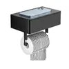Amazon 304 Acero Inoxidable Negro Portarrollos de Papel Higiénico sin Taladro Adhesivo Fuerte Portarrollos de Papel Higiénico Proyecto de Hotel