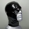 Capuz de Látex com Boca Aberta Olhos de Favo de Mel Máscara Sexy de Látex Masculina Festa de Role Play Halloween Rosto