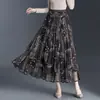 Falda Plisada de Dos Vías con Estampado de Lunares y Cachemir para Mujer, Nueva Colección Otoño 2026, Tiro Alto, Adelgazante, Larga con Dobladillo Caído