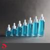 Frasco de vidro transparente de 20ml30ml40ml50ml60ml80ml100ml para óleo essencial de ombro plano e conta-gotas