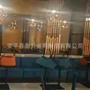 Mampara de aleación de aluminio personalizada en estilo retro chino con diseño hueco tallado para decoración de entrada y comedor