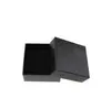 Directo de fábrica alta calidad todo negro logo de cuatro colores libre caja de joyería para pendientes/anillos caja de embalaje cuadrada