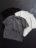 Camiseta de manga corta para hombre, marca de moda, corte holgado de verano, nuevo modelo 2026, tendencia de celebridad de internet, top de punto simple ins