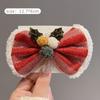Laço vermelho grande bola de cabelo acessórios de cabelo decorações de Natal grampo de cabelo princesa menina bebê grampo de Natal adorno de cabeça
