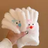 Lindos Guantes de Punto con Muñeco de Nieve y Lazo Blanco para Mujer en Invierno Forrados de Felpa para Heattech, Resistentes al Frío y al Viento para Estudiantes que Andan en Bicicleta