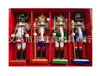 En Stock Madera 13cm Cascanueces Adorno Regalo de Navidad, Marioneta Soldado Cascanueces Pintado, Venta Caliente Transfronteriza
