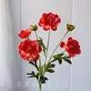 Peonía Artificial con 6 Cabezas, Flores de Peonía Falsas para Boda, Hogar, Decoración de Escena de Hotel, Flores Artificiales al por Mayor Transfronterizo