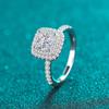 Anillo de Plata de Ley S925 Xindeyi para Mujer con Moissanita de 1 Quilate Corte Princesa Estilo Europeo y Americano de Lujo Venta Caliente