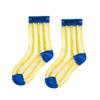 Calcetines infantiles Z211 venta al por mayor solo calcetines de verano finos con rayas de letras de tarjeta de algodón transpirables de malla calcetines infantiles