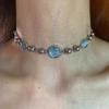Collar de Perlas Azul Zafiro de Gama Alta para Mujer, Diseño Dulce y Fresco Estilo Ins, Nueva Cadena para Clavícula Personalizada para Mujer