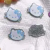 Parche de Lazo Rosa de Gatito para Manualidades de Resina Gato Kt Accesorios Populares para el Cabello Accesorios para Fundas de Teléfono Móvil