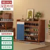Zapatero simple elevado, mueble integrado para la entrada, estante de almacenamiento multicapa a prueba de polvo para uso doméstico, zapatero de gran capacidad para dormitorio