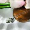 Colgante de Hongo de Cristal Piedra Natural Amatista Collar Cadena de Acero Inoxidable Forma de O Joyería para Niñas Fabricante Venta al por Mayor