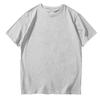 Comercio electrónico talla europea talla grande camiseta hombres y mujeres cuello redondo manga corta color liso nueva blanca cultural camisa uniforme de clase ropa de trabajo verano