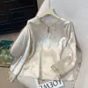 Nuevo Top Elegante con Textura Jacquard Estilo Nacional Chino 2026 Nuevo Otoño Elegante Versátil Reductor de Edad Camisa de Manga Larga Base