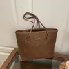 Bolsa de Hombro Tote de Moda Versátil de Gran Capacidad con Estampado de Leopardo Texturizado Retro Nueva de Primavera 2026